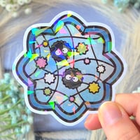 Soot Sprite Stained Glass Holographic Sticker