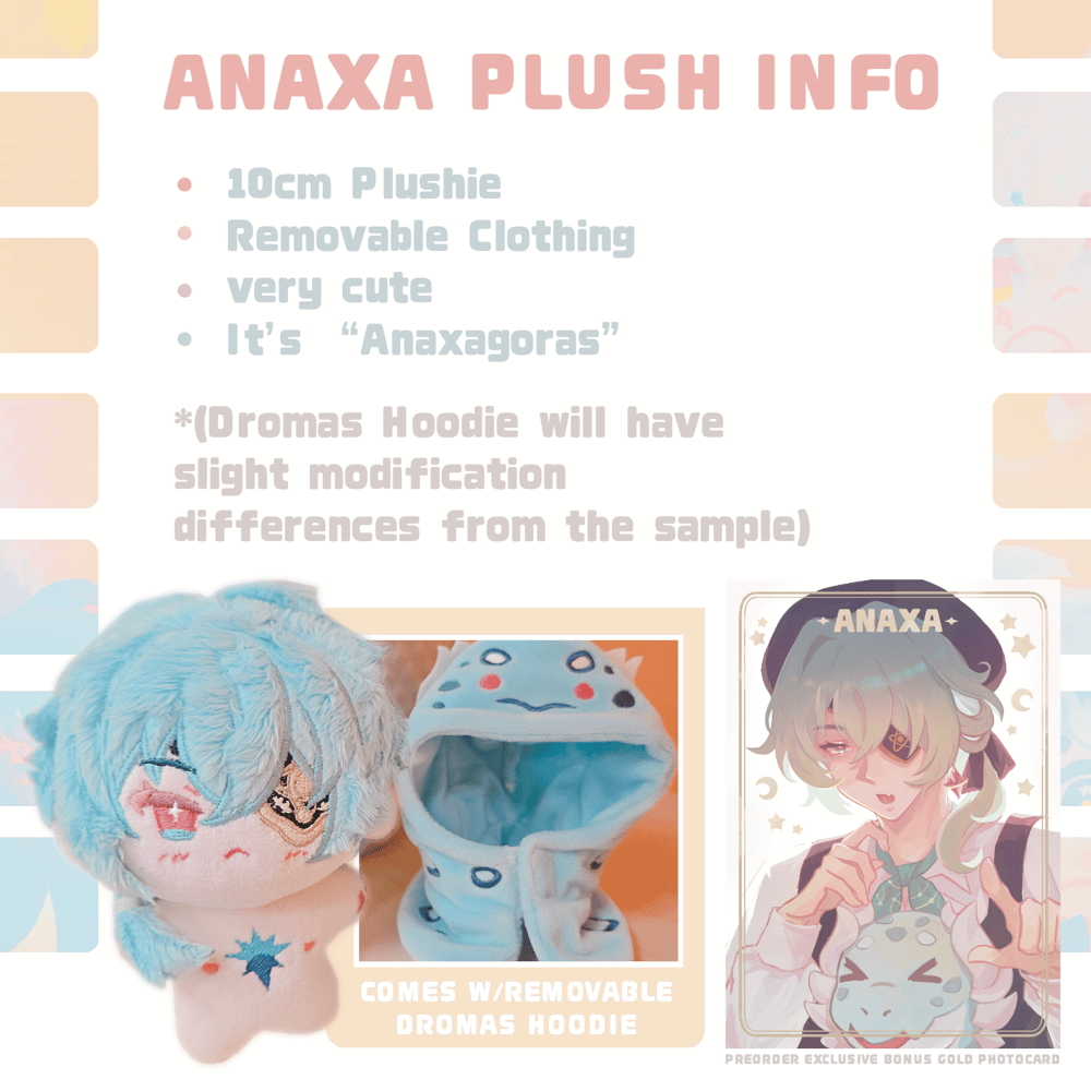 Image of PREORDER HSR ANAXA PLUSH / PHANON & MYDEI COIN PURSE
