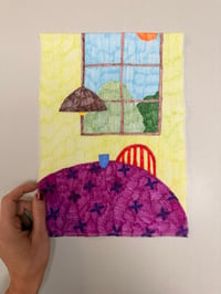 Image 1 of 'Table for one' Original Tapestry