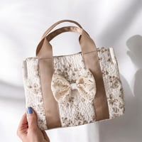Image 1 of Upcyled Embellished Quilt Mini Bag 