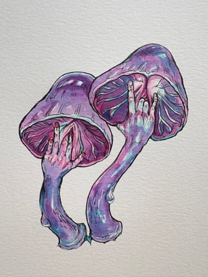 Image of Double Mush - Original 5.5”x8.5”
