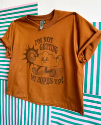 Image 2 of I'm not Getting my Hopes Up - Women's Heavyweight Boxy T-Shirt