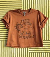 Image 1 of I'm not Getting my Hopes Up - Women's Heavyweight Boxy T-Shirt