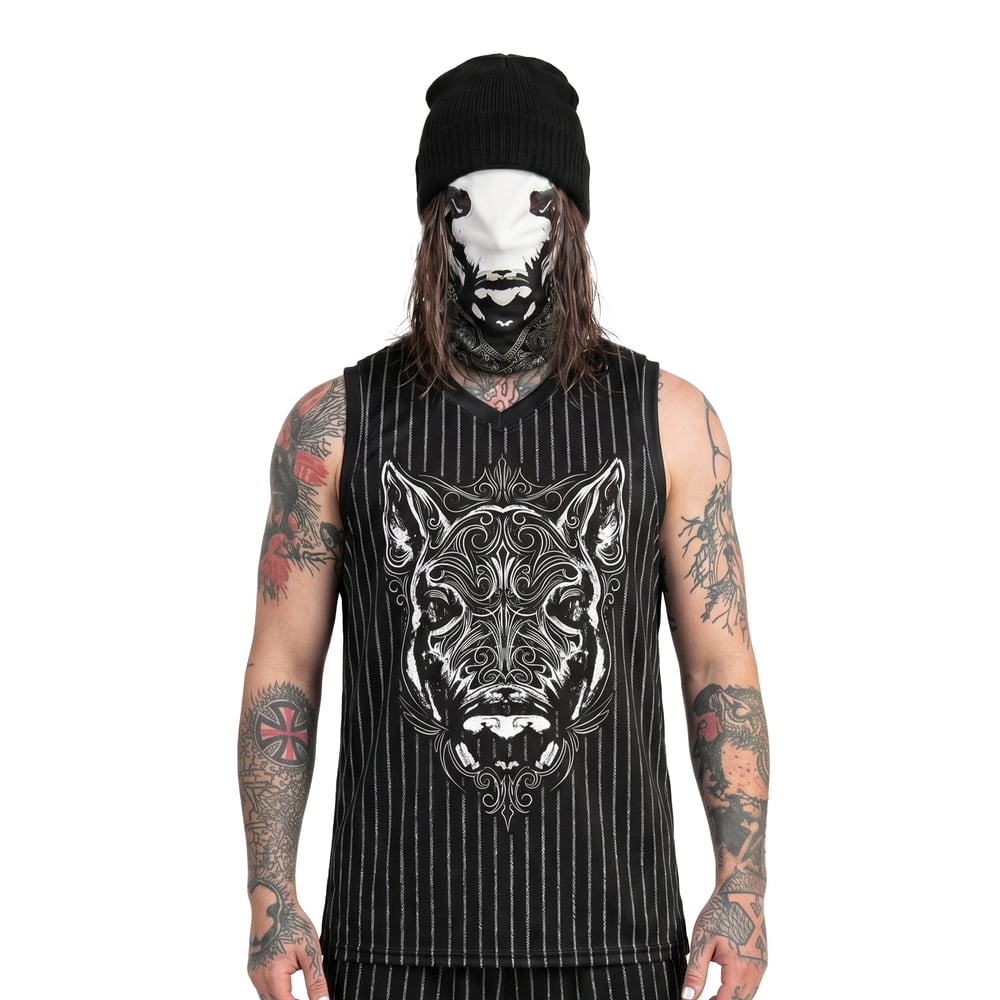 Image of Atticus Cogar "Pinstripe" Basketball Jersey