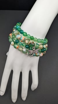 Image 2 of  Outlander Inspired "Dragonfly in Amber" Bracelet Stack