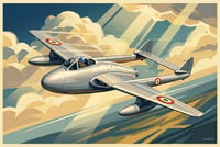Image 3 of DH-100 Vampire Stampa Fine Art in stile vintage 
