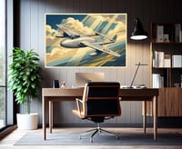 Image 5 of DH-100 Vampire Stampa Fine Art in stile vintage 