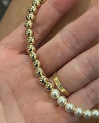 Image 3 of Half Pearl Half Gold Necklace 