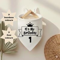 Image 1 of Personalised “It’s My Birthday” Pet Bandana