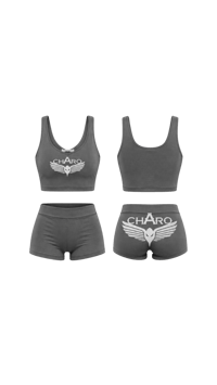 TOP DÉBARDEUR SHORT GRIS