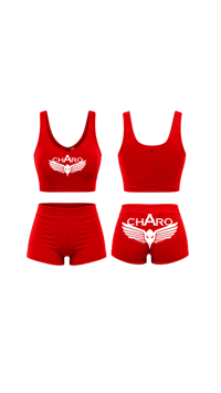 TOP DÉBARDEUR SHORT ROUGE