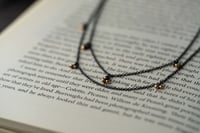 Image 2 of Dainty Ruby cluster necklace 