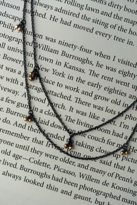 Image 1 of Dainty Ruby cluster necklace 