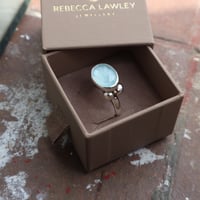 Image 2 of Aquamarine cluster ring