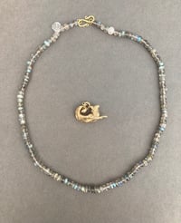 Image 2 of Baroque Sea-Goat pendant with labradorite strand