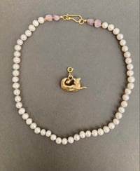 Image 2 of Baroque Sea-Goat with pearls and amethyst