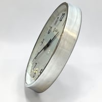 Image 8 of 25 cm  - Horloge Brillié industrielle aluminium poli miroir - Pendule Brillié f...