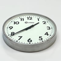 Image 6 of 25 cm  - Horloge Brillié industrielle aluminium poli miroir - Pendule Brillié f...