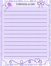Image 12 of Digital Download Purple Cottagecore Journal Pages, printable stationery, notes, gift, flower, bow