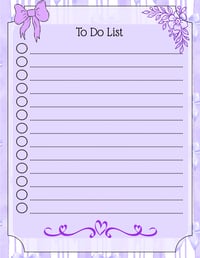 Image 9 of Digital Download Purple Cottagecore Journal Pages, printable stationery, notes, gift, flower, bow