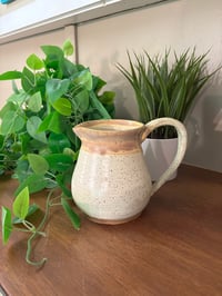 Ivory and Tan Pitcher
