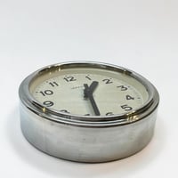 Image 7 of 25 cm  - Horloge LEPAUTE industrielle aluminium poli miroir - Pendule LEPAUTE f...