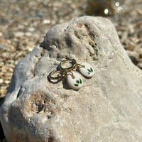 Image 1 of Boucles d'oreilles Pétales verte