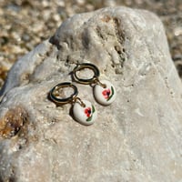 Image 1 of Boucles d'oreilles Coquelicot 