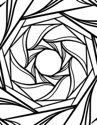 Image 6 of 20 Fun Abstract Coloring Pages, Digital Download, Coloring Book, Adult, Kids, Instant Download
