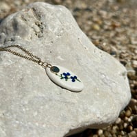 Image 1 of Collier Orchidée bleu