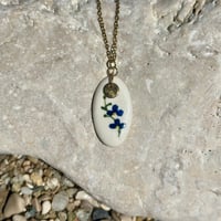 Image 2 of Collier Orchidée bleu