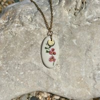 Image 2 of Collier Orchidée vieux rose