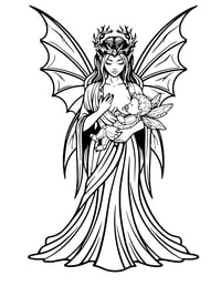 Image 7 of 20 Gothic Fantasy Coloring Pages, Digital Download, Coloring Book, Adult, Instant Download
