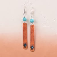 Faux leather earrings 