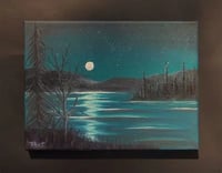 Moonlit Lake Reflections