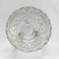 Image 9 of Bonbonnière ou sucrier en cristal taillé avec couvercle Motif Pinwheel vintage 1970s 