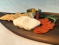 Image 3 of Leaf-Shaped Charcuterie Board Walnut with Maple inline