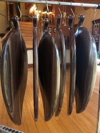 Image 4 of Leaf-Shaped Charcuterie Board Walnut with Maple inline