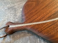 Image 3 of Leaf-Shaped Charcuterie Board Walnut with Pearl Epoxy Inline