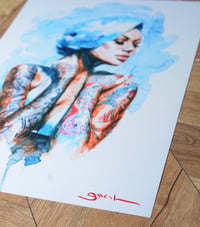 Image 3 of  "BLUE HAIR WATERCOLOUR VERSION" Extremely Limited Edition Giclee Print