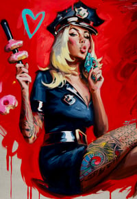 Image 3 of "COP CATHY RIDES AGAIN" Extremely Limited Edition Giclee Print