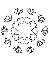 Image 1 of 20 Fun Hearts Coloring Pages, Digital Download, Coloring Book, Adult, Instant Download