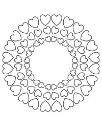 Image 2 of 20 Fun Hearts Coloring Pages, Digital Download, Coloring Book, Adult, Instant Download