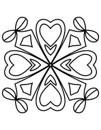 Image 4 of 20 Fun Hearts Coloring Pages, Digital Download, Coloring Book, Adult, Instant Download