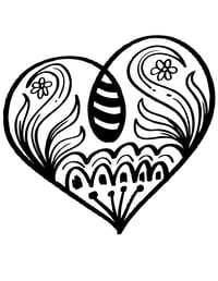 Image 5 of 20 Fun Hearts Coloring Pages, Digital Download, Coloring Book, Adult, Instant Download