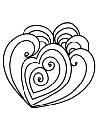 Image 10 of 20 Fun Hearts Coloring Pages, Digital Download, Coloring Book, Adult, Instant Download