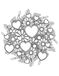 Image 1 of 20 Fun Hearts Coloring Pages, Digital Download, Coloring Book, Adult, Instant Download book 2