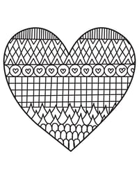 Image 2 of 20 Fun Hearts Coloring Pages, Digital Download, Coloring Book, Adult, Instant Download book 2
