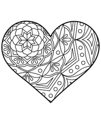 Image 3 of 20 Fun Hearts Coloring Pages, Digital Download, Coloring Book, Adult, Instant Download book 2