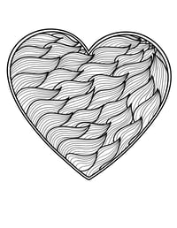 Image 4 of 20 Fun Hearts Coloring Pages, Digital Download, Coloring Book, Adult, Instant Download book 2